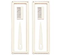 OLYCRAFT 2 set di Kit Telaio per Tessitura Mini Telai per Tessitura In Legno Telaio per Tessitura Fai Da Te Telaio per Arazzi Fai Da Te con Pettine per Tessitura e Uncinetto A Goccia