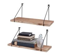 OLYCRAFT 2 set Mensole Galleggianti Rustiche In Legno Mensole Da Parete In Legno Rustico Organizzazione di Esposizione e Stoccaggio per Ufficio Domestico Cucina Camera Da Letto Soggiorno Bagno Ufficio