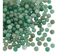 OLYCRAFT 200 perline di avventurina verde naturale da 8 mm, rotonde, sfuse, pietre preziose di avventurina verde, pietre semipreziose per bracciali, collane, creazione di gioielli