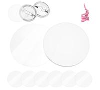 OLYCRAFT 200 pz 70mm Pellicola per Badge per Macchina per Bottoni Da 58mm Pellicola Protettiva per Badge Trasparente Pellicola Trasparente per Badge Rotondo Pulsante Fai Da Te Arti e Mestieri