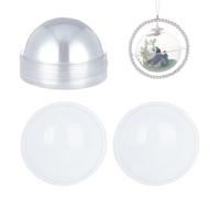OLYCRAFT 24 cupole a mezza sfera da 8 cm, in plastica trasparente, per shaker e caramelle, in plastica trasparente, per realizzare biglietti e scatole regalo fai da te