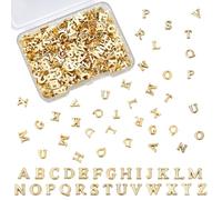 OLYCRAFT 260pz Riempitivi In Resina con Lettere Dorate 26 stili per La Creazione di Gioielli Accessori In Lega con Riempitivi In Resina Forme di Lettere Decorazioni per Nail Art per Gioielli Fai Da Te