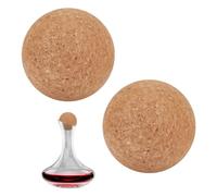 OLYCRAFT 2pcs 8 cm tappo a sfera in sughero in legno per decanter vino caraffa sostituzione bottiglia BurlyWood vino palla di sughero sferico tappo per bottiglia di vino a bocca larga accessori per