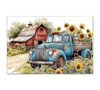 OLYCRAFT 3 pz Retro Truck Rub On Transfers per Mobili e Artigianato 15x30cm Farm Transport Furniture Transfer Sticker Decalcomanie per Mobili Decorazioni per Trasferimento Adesivi Rub On Decalcomanie