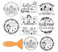OLYCRAFT 3 pz/Set Adesivi Da Strofinare per Mobili e Artigianato 15x30cm Adesivi per Mobili Da Strofinare con Raschietto Da 1 pezzi per Decorazione per La Casa Decalcomanie Adesivo decorativo