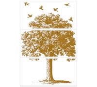 OLYCRAFT 3 pz/Set Albero della Vita Trasferimenti da Strofinare per Mobili e Artigianato 30x15cm Silhouette di Uccelli Adesivi per Mobili Adesivi da Strofinare per Mobili in Legno Decorazioni