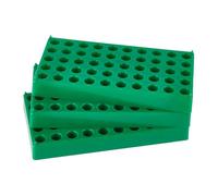 OLYCRAFT 3 pz. Supporto per Fiale Supporto per Provette Da Centrifuga Verde con 50 supporti Diametro 12mm Portabottiglie per Campioni Portafiale Impilabile Portaprovette Cilindriche per Bottiglie
