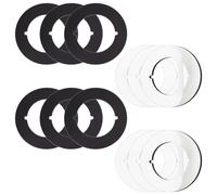 OLYCRAFT 3 Set di Piastre di Rinforzo per Catenaccio Nero da 54.5mm di Diametro Interno e 89mm di Diametro Esterno per Riparazione per Maniglie delle Porte Versione Rotonda Porte per Evitare Che