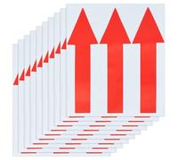 OLYCRAFT 30 pz 10 Fogli Adesivi per Segnali di Direzione A Freccia Rossa 21.5x18.7cm in PVC Adesivo Rimovibile per Segnaletica Direzionale per Pavimenti e Pareti Istruzioni Stradali