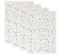 OLYCRAFT 4 Foglio di Carta da Trasferimento per Ceramica e Argilla A Forma di Gatto 53x38cm Decalcomanie in Ceramica A Forma di Gattoper Decalcomanie in Smalto per Ceramiche Spessore 0.04mm