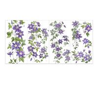 OLYCRAFT 4 pz/Set Clematis Strofinare Sui Trasferimenti per Artigianato e Mobili 15x30cm Fiori di Vite Decor Adesivi di Trasferimento Trasferimenti Floreali per Mobili Scrapbooking Decorazioni