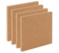 OLYCRAFT 4pz Bacheche Quadrate In Sughero 15x15cm Bacheca in Sughero Non Autoadesive Spesse 1cm Lavagna In Sughero Sottobicchieri Quadrati In Sughero per La Decorazione Murale per Feste e Bricolage