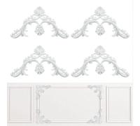 OLYCRAFT 4pz Modanatura Angolare per Pareti Angoli Murales Modanature per Soffitti Kit di Pannelli In Stile Francese Medaglioni Angolari In PU per Caminetti per Quadri Decorazioni per Scale Fai Da Te