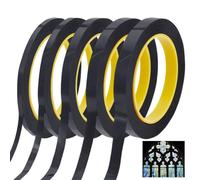 OLYCRAFT 5 Dimensioni 250m PET Nastro di Vetro Nero 5/6/8/10/12.5mm Nero Linee di Piombo per Vetro Forniture per Vernici Strisce di Piombo per Vetro Galleria Adesivi per Vetro per Superfici