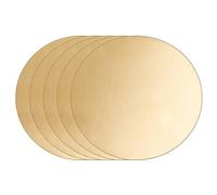 OLYCRAFT 5 Pezzi Rame Puro Piastra Rotonda 6 cm di Diametro Rame Metallo Foglio Rotondo Disco d'ottone per progetti Fai da Te Artigianato miglioramento elettricità Incisione - 0,5mm di Spessore