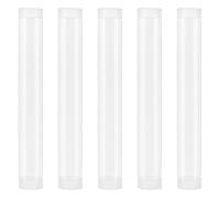 OLYCRAFT 5 Set Tubi di Plastica Trasparenti Per Conservazione 40x305mm Tubi Cavi Trasparenti In Plastica con Coperchio Tubo Cavi Trasparente per Perline Sali Da Bagno Contenitori per Matrimoni