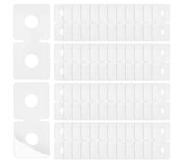OLYCRAFT 50 linguette per occhielli per striscione, 83 x 38 mm, trasparenti, adesive, per appendere etichette, poster, cartelli, ganci alternativi per feste