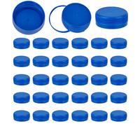 OLYCRAFT 50 tappi per bottiglie di plastica - tappi a vite blu, diametro interno 37,5 mm, coperchi per bottiglie di succo