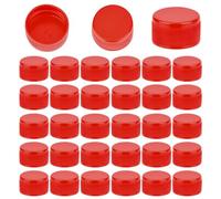 OLYCRAFT 50 tappi per bottiglie in plastica rossi a vite, diametro interno 27 mm, per brocche di bottiglie, tappi di ricambio per bottiglie di succo, tappi di ricambio per dispenser