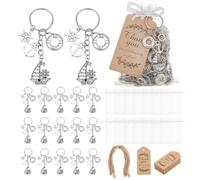 OLYCRAFT 52 confezione Portachiavi con Ancora per Barca A Vela Bomboniere per Feste Nautiche Portachiavi con Ciondolo In Argento portachiavi con Ciondolo per Ospiti per Navi Souvenir Presenti