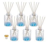 OLYCRAFT 6 Confezione Bottiglie Diffusore da Ansa Vuote Bottiglie Diffusore Ricaricabili Vetro con 40pz Sticks e 6pz Pendenti per Olio Essenziale Fai da Te Casa Ufficio Camera da Letto Soggiorno