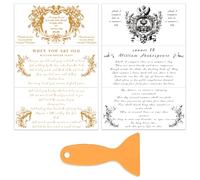 OLYCRAFT 6 pz/Set Vintage Rub On Transfers per Mobili e Artigianato 30x15cm Photo Frame Furniture Decals Nero Oro Vintage Poetry Transfer Stickers Rub On Decals per Mobili in Legno Decorazione