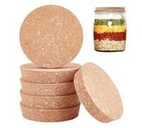 OLYCRAFT 6 tappi in sughero grandi, 9,6-10,3 cm, affusolati, 2 cm di spessore, coperchi per bottiglie, tappi per bottiglie di vino, barattoli di legno, per cucina, bomboniere, inscatolamento