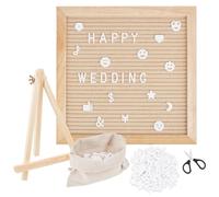 OLYCRAFT Bacheca in legno, 25 x 25 cm, rustica, in feltro, con supporto, 340 pezzi, per scrivania e decorazione da parete, bacheca per annunci di compleanno, spessore 2 mm