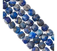 OLYCRAFT Circa 102 perline di lapislazzuli naturali da 3,7-4 mm sfaccettate perline di lapislazzuli piccole sfaccettate perline di pietra sciolta lapislazzuli distanziatori fili per la realizzazione