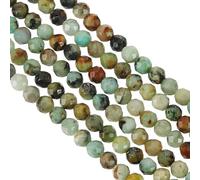 OLYCRAFT Circa 360~376pz perline turchesi africane naturali da 2 mm foro da 0.3 mm sfaccettate rotonde turchesi africane perline pietre preziose sfuse pietra energetica per bracciali collane orecchini