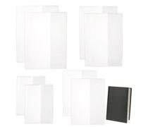 OLYCRAFT Confezione da 8 copertine trasparenti per libri, 4 misure, in PVC | Protezione impermeabile per notebook, resistente ai graffi e alla polvere, per diario, agenda giornaliera, ufficio
