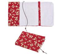 OLYCRAFT Copertina per Libri Elasticizzata A Fiori 220x147x11mm Copertina in Cotone Rosso Scuro Copertine per Libri A5 con Custodia per Segnalibro Protezione per Copertine Morbida per Quaderni Planner