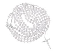 OLYCRAFT Corda per Lazo Da Matrimonio con Perline di Vetro e Ciondolo A Croce Corda per Lazo Da Matrimonio Da 1.7 m Corde per Handfasting per Cerimonia per Cerimonia Articoli per Feste