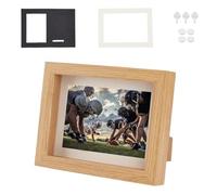 OLYCRAFT Espositore per medaglie Scatola d'ombra Perù Medaglia Display Case Legno Naturale cornici fotografiche con Finestra per medaglie Militari Spiaggia Tag Gioielli Spille Pin -231x180x160mm