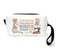 OLYCRAFT Organizer per Trousse Da Trucco A Tema Sarto Astuccio Cosmetico Piccolo Da Cucito Astucci da Viaggio Portatili con Manico Astucci con Cerniera per Riporre Facilmente Articoli Toeletta Trucco