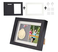 OLYCRAFT Scatola per medaglia nere per medaglie militari e da spiaggia, spille per gioielli e da collezione, 175 x 182 x 227 mm