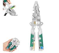 OLYGEE 18 In 1 Foldable Ｗire Stripper, Wire Strippers with Voltage Detector, Foldable Wire Stripper Electrical Pliers for Cutting and Pulling Pliers, Cable Cutters with Plier, Crimper (1pcs)