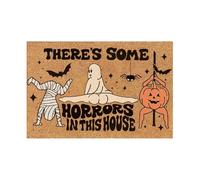 OLYGEE 2 Pcs Funny fall doormat - Halloween Door Mats, 40×60+40×120cm Water absorption Non-Slip Indoor/Outdoor for Front Door Decorations (H)