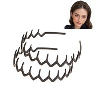 OLYGEE 2025 New U Shape Fashion Tooth Hair Comb Headband, High Cranium Head Bands for Women's Hair, Reversible Korean Headbands with Teeth for Women Gifts for Teen Girls (A)