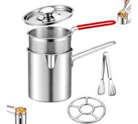 OLYGEE 304 Stainless Steel Deep Fryer Pot, Mini Deep Fryer for Cooking