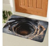 OLYGEE 3D Optical Illusion Vortex Hole Rug | Scary Bottomless Hole Design Mat | Non-Slip, Best for Living Room, Entrance & Pet Game (B,19.68 * 31.49in)