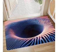 OLYGEE 3D Optical Illusion Vortex Hole Rug | Scary Bottomless Hole Design Mat | Non-Slip, Best for Living Room, Entrance & Pet Game (E,15.75 * 23.62in)