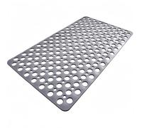 OLYGEE Casa and Beyond Shower Mat, Non Slip Showers Mats Soft Textured Design Quick-Drying, with Suction Cups and Drain Holes for Inside Shower (Gray,29.5 * 16.9in)