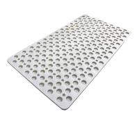 OLYGEE Casa and Beyond Shower Mat, Non Slip Showers Mats Soft Textured Design Quick-Drying, with Suction Cups and Drain Holes for Inside Shower (White,20.8 * 20.8in)