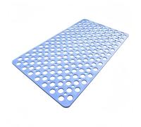 OLYGEE Casa and Beyond Shower Mat, Non Slip Showers Mats Soft Textured Design Quick-Drying, with Suction Cups and Drain Holes for Inside Shower (Blue,29.5 * 16.9in)