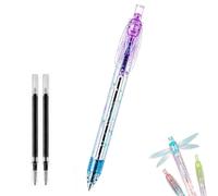 OLYGEE EZNFSW Dragonfly Pen with Moving Wings, Novelty Click Pens for Journaling (Dark Blue)