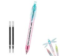 OLYGEE EZNFSW Dragonfly Pen with Moving Wings, Novelty Click Pens for Journaling (Pink)