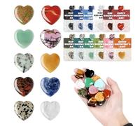 OLYGEE Gem Stone Valentines Day Cards - 24 Pack Prefilled Valentine's Day Cards, Rock Valentines for Kids with Heart-shaped Gemstone, Valentine Rock Crystal Gift Exchange for Boys Girls