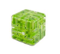 OLYGEE Large Labyrinth 3D Puzzle Maze Cube - Engaging Brain Teaser Toy, Marble Magic 3x3 Challenge Mazes Ball for Stress Relief & Logic Development, A Perfect Educational Game Gift (Green)