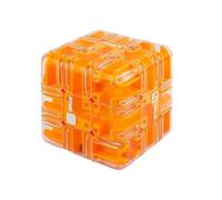 OLYGEE Large Labyrinth 3D Puzzle Maze Cube - Engaging Brain Teaser Toy, Marble Magic 3x3 Challenge Mazes Ball for Stress Relief & Logic Development, A Perfect Educational Game Gift (Red)